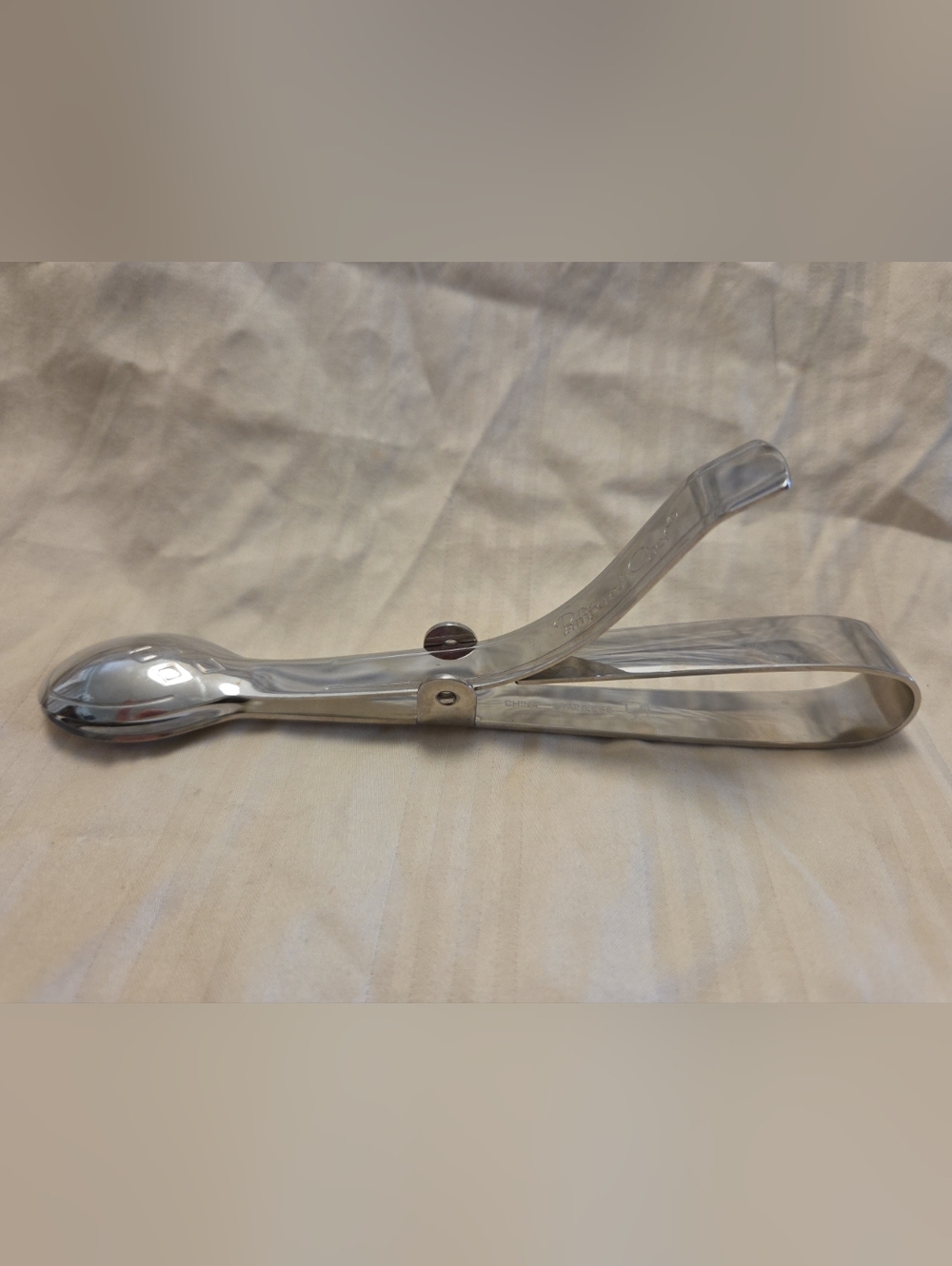 The Pampered Chef Double Spoon Serving Tongs Small Retired Stainless Steel